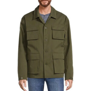 George Men’s Size XL (46-48) Utility Jacket Darkest Olive NWT